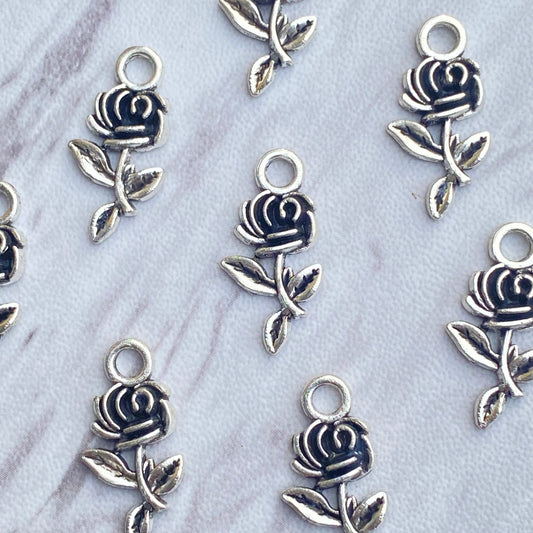 Silver Rose | Charm